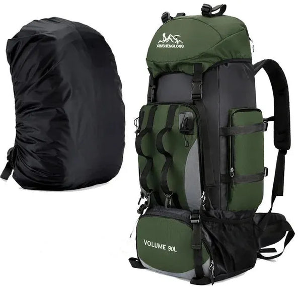 Hiking Backpack 90L with Rain Cover Cheap Spacious Waterproof preparedsweden