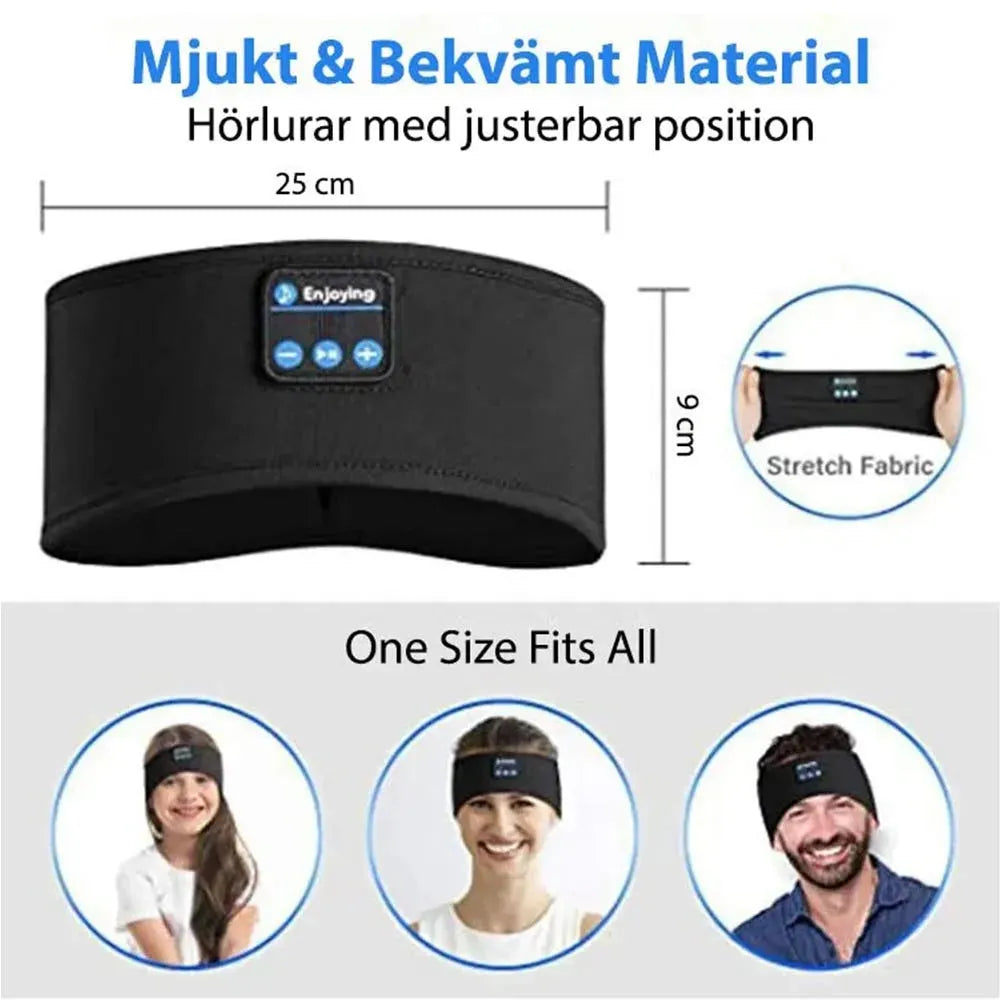 Bluetooth Sovhörlurar med Pannband &amp; Mikrofon