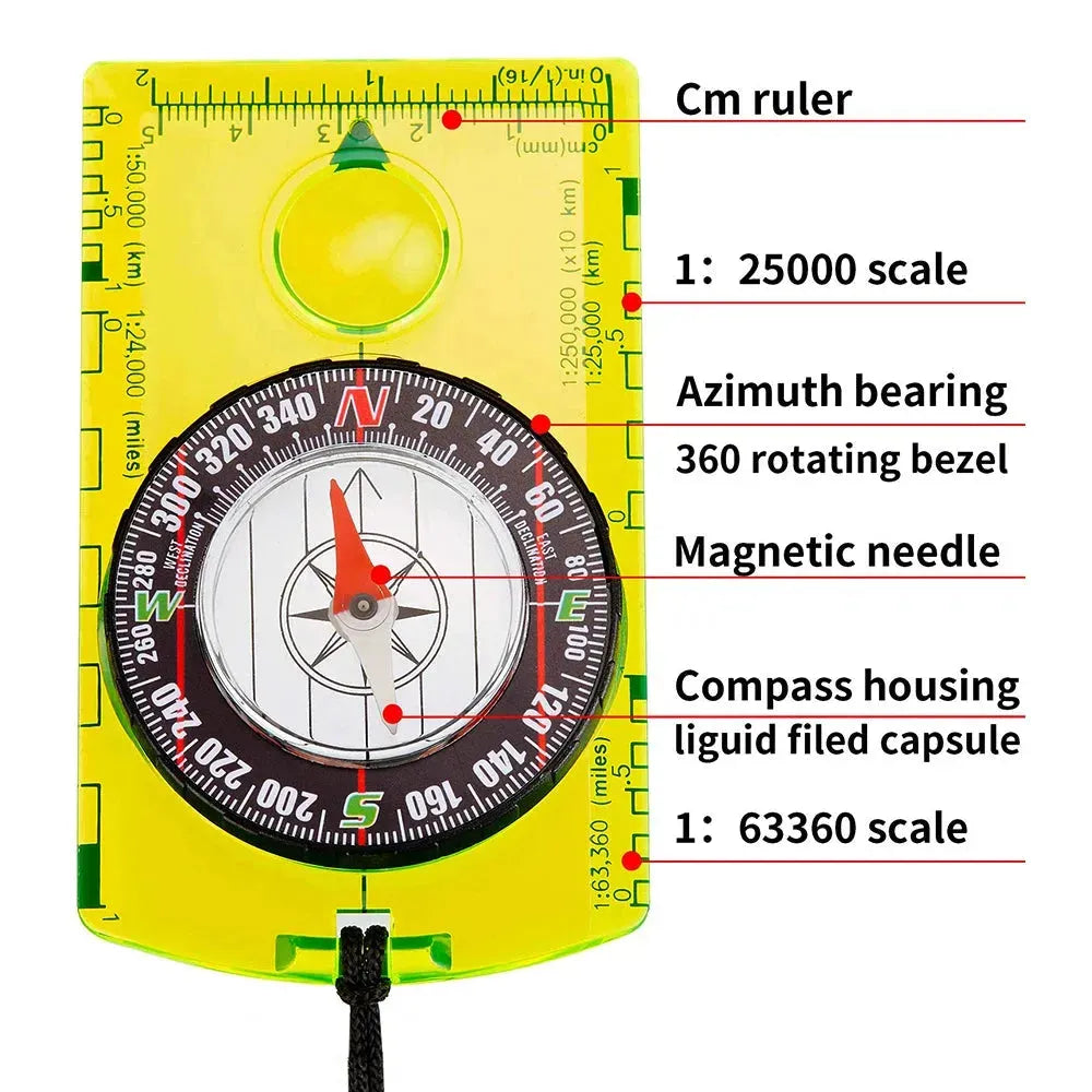 Compass for Orienteering and Outdoor Life