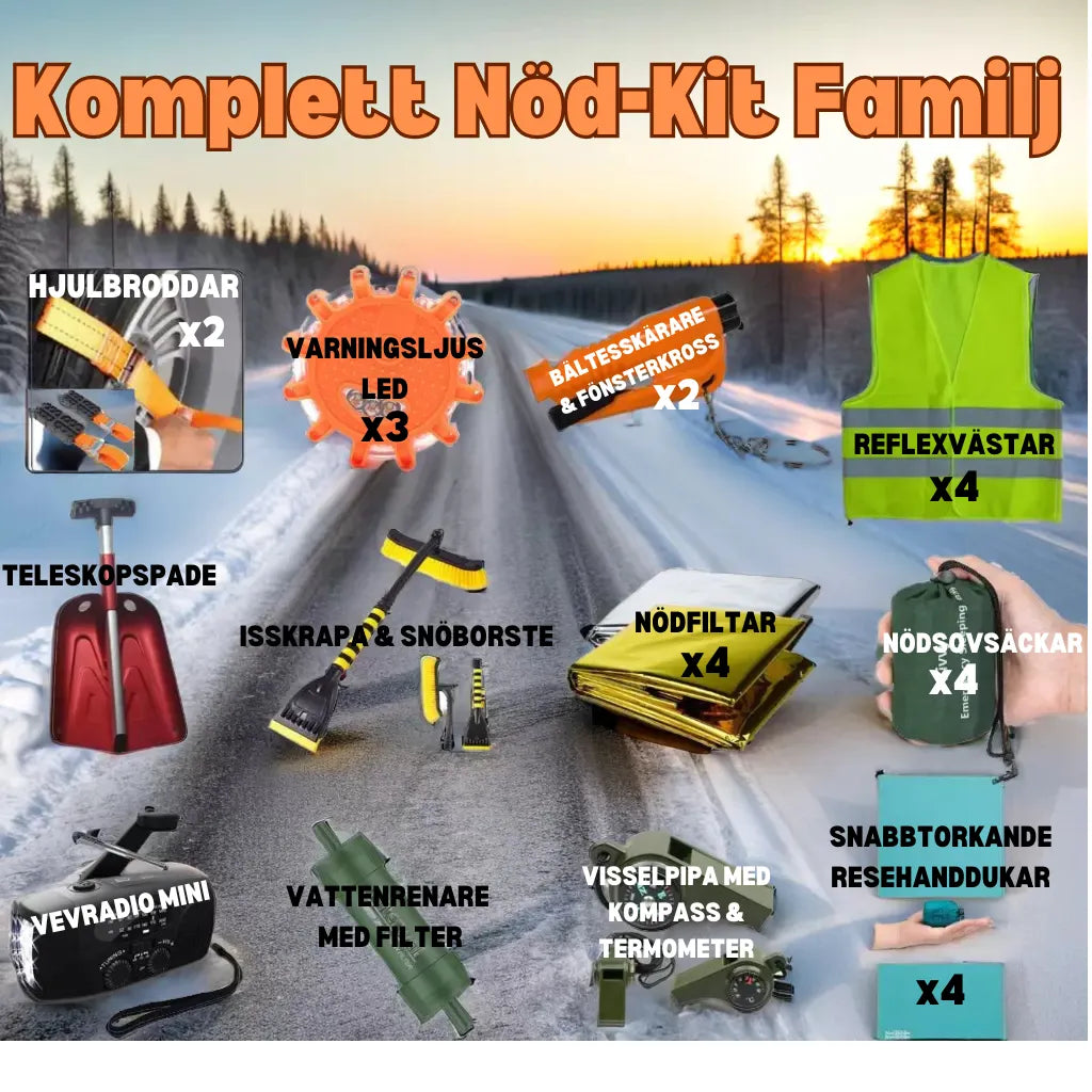 Vinter-Överlevnadskit för Bilen - Komplett Kit