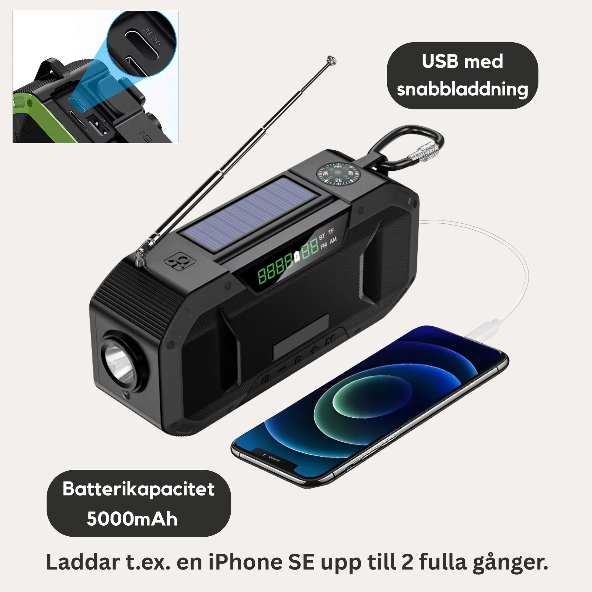 Multifunctional Emergency Radio 5000mAh