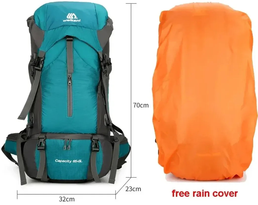 Hiking backpack 70 Liters with Rain Cover