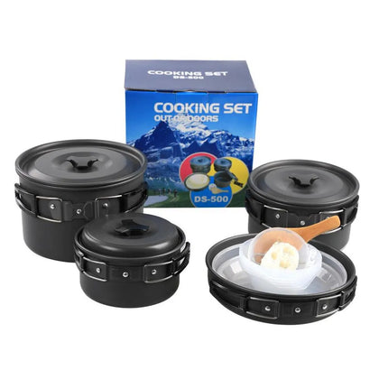 Camping Pots & Frying Pan Set (4-5 Pers)
